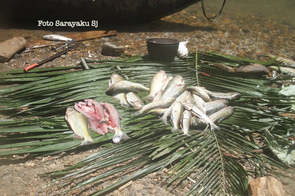 Pesca en Sarayaku