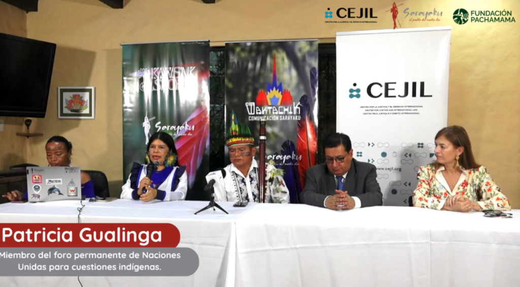 Conferencia de Prensa de Sarayaku luego de la audiencia de supervisión de cumplimiento de la Corte IDH